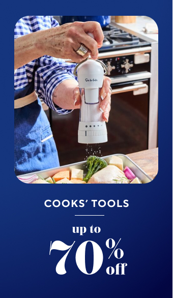 Cooks' tools up to 70% off.